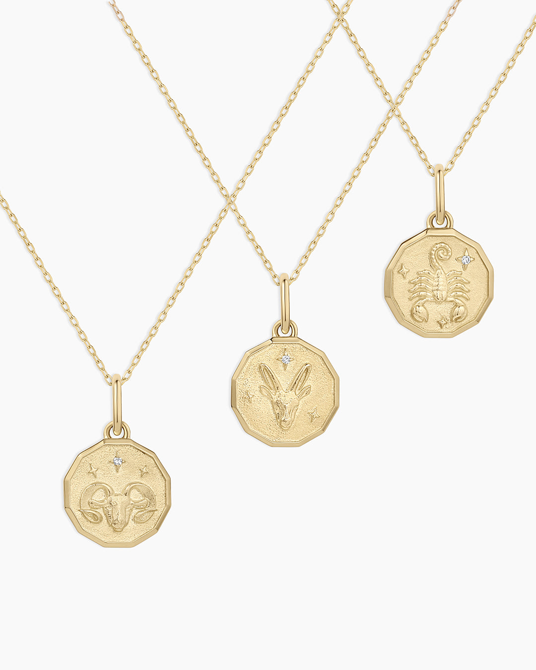 Diamond zodiac necklaces