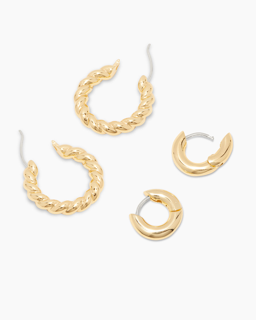 Crew Hoop set || option::18k Gold Plated