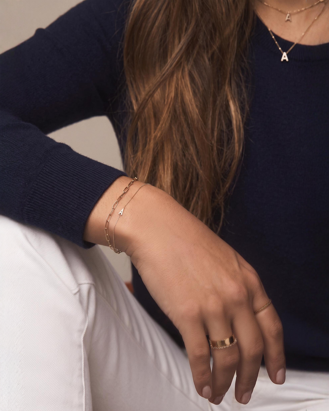 Diamond Pavé Alphabet Bracelet