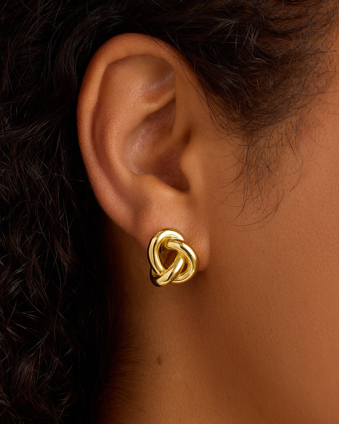 Infinity Knot Studs || option::18k Gold Plated