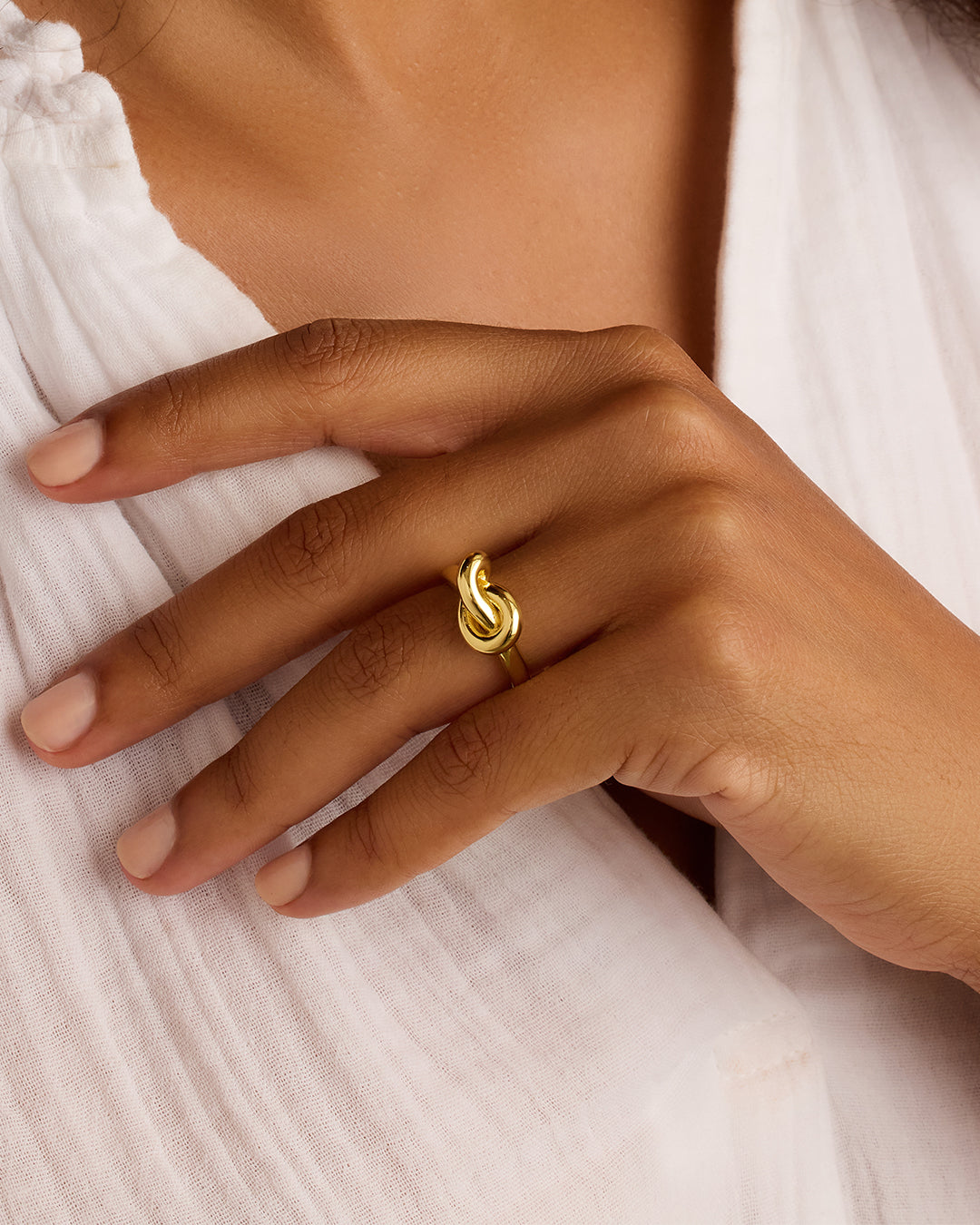 Infinity Knot Ring (size 5) || option::18k Gold Plated