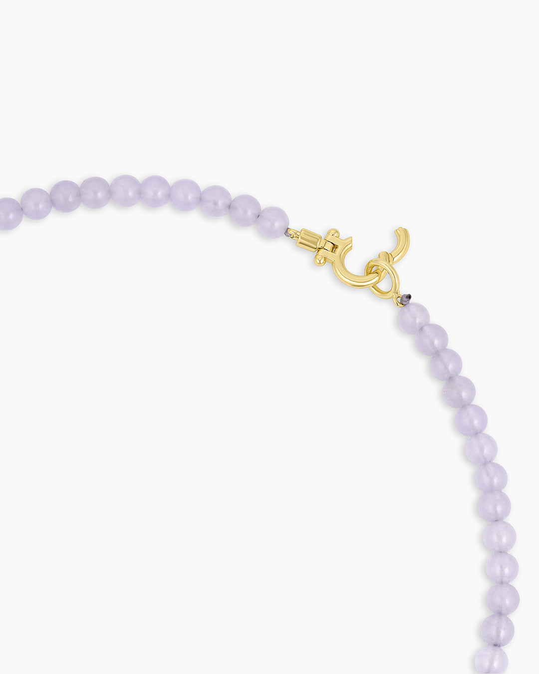 Carter Gemstone Necklace || option::Gold Plated, Lavender Jade