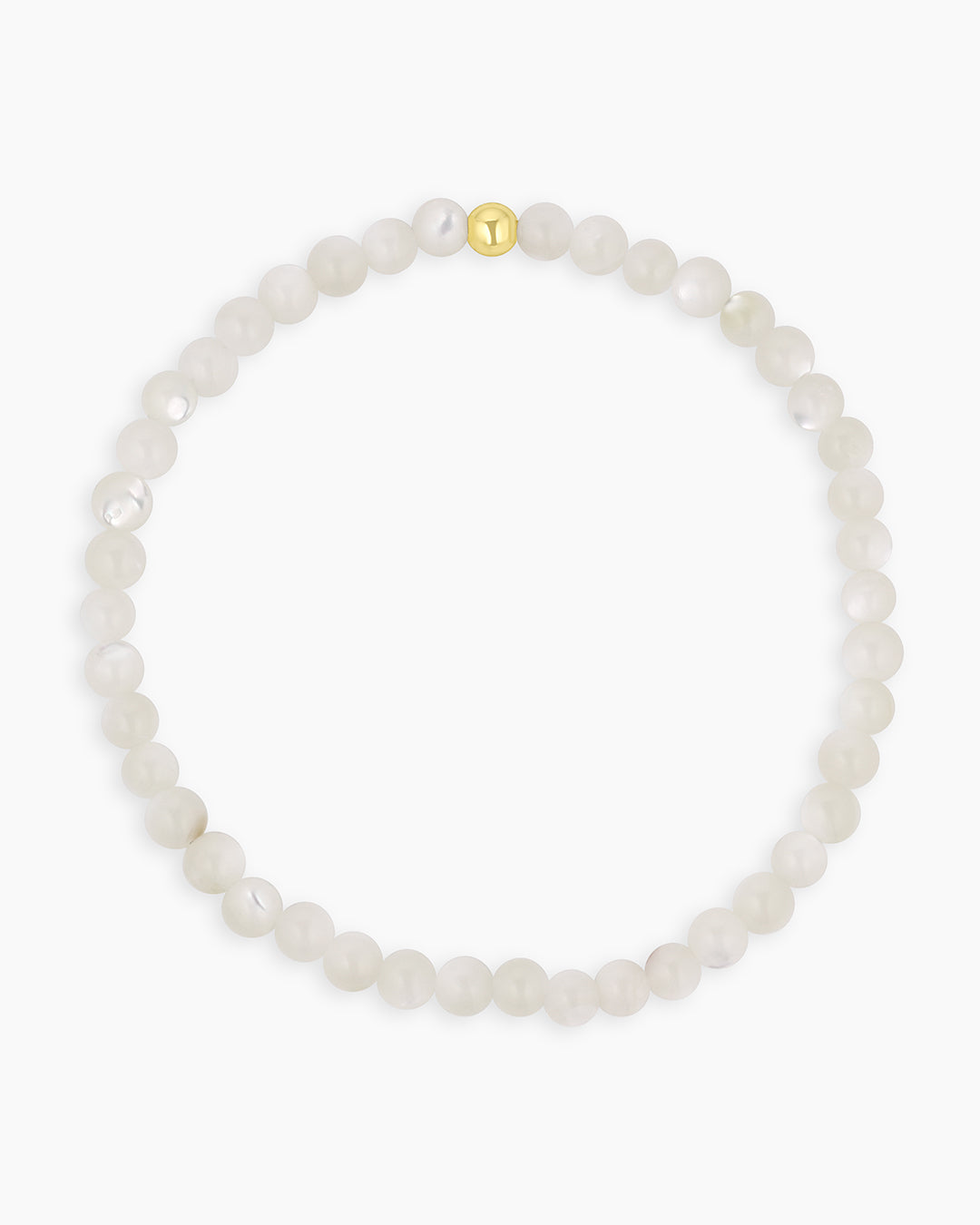 Carter Gemstone Bracelet || option::Gold Plated, Mother of Pearl