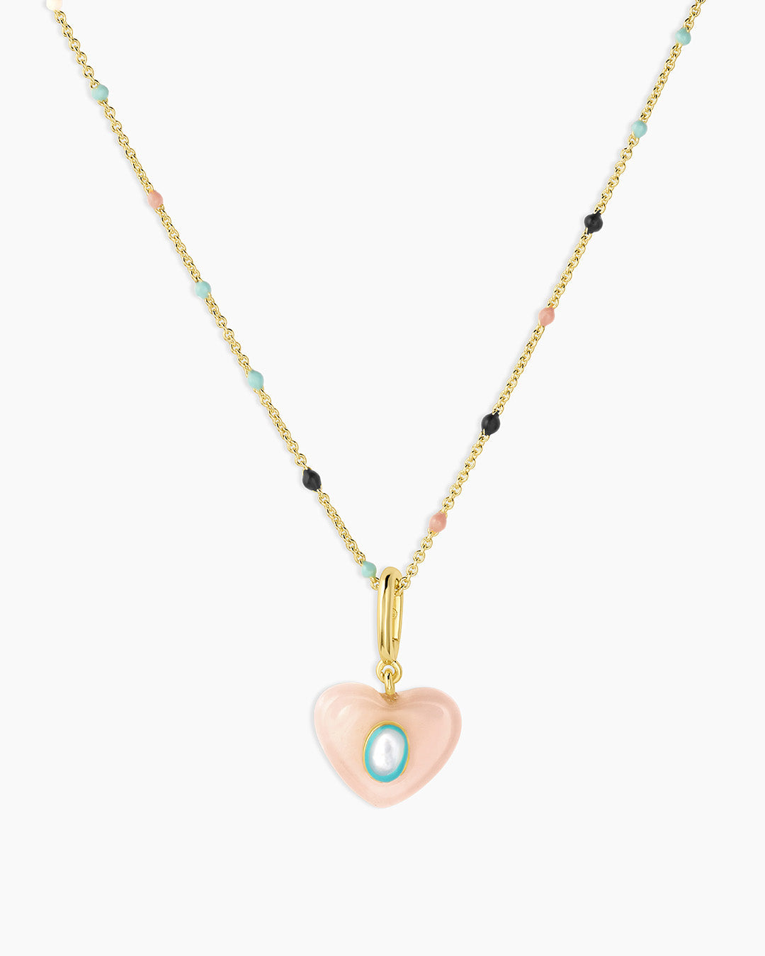 Heart Capri Necklace || option::18k Gold Plated