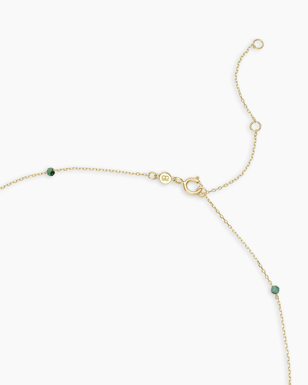 Newport Birthstone Necklace || option::14k Solid Gold, Emerald - May