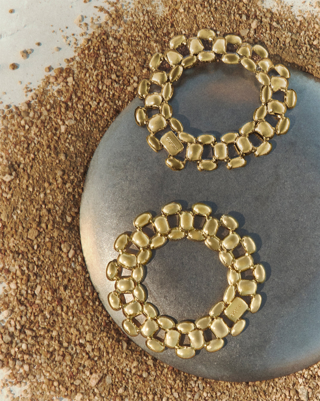 gold statement bracelets for spring time