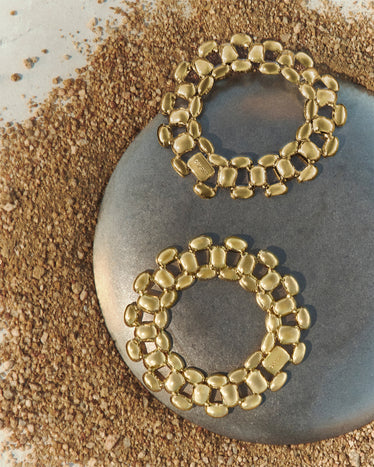 gold statement bracelets for spring time