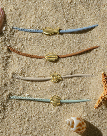 leather and charm bracelets