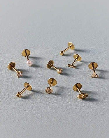 diamond flat back earrings