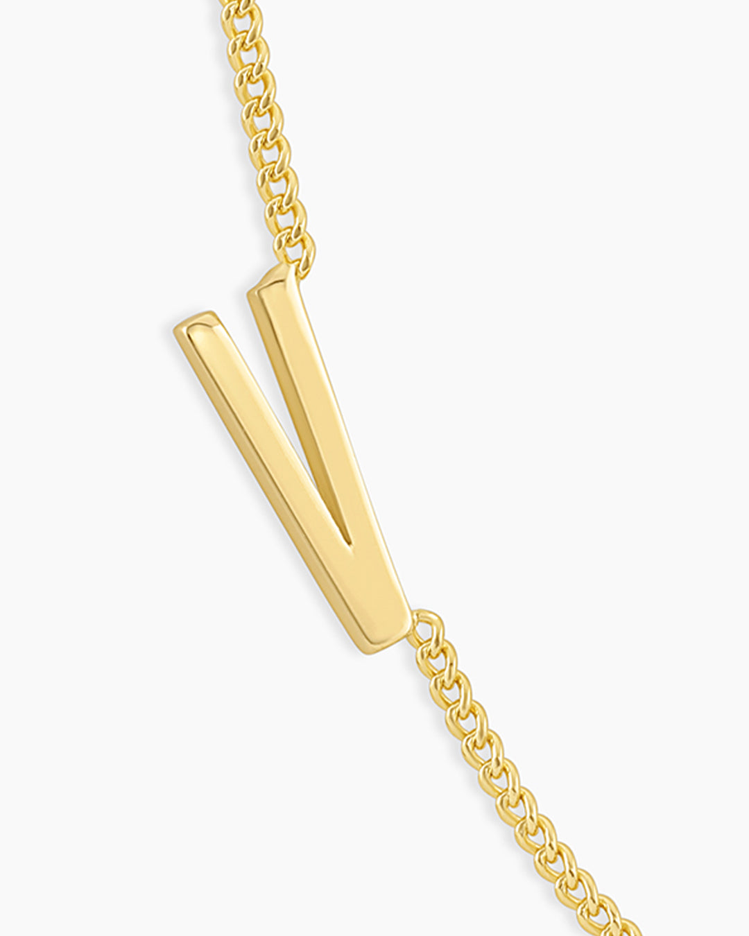 Wilder Alphabet Necklace Alphabet Necklace || option::18k Gold Plated, V