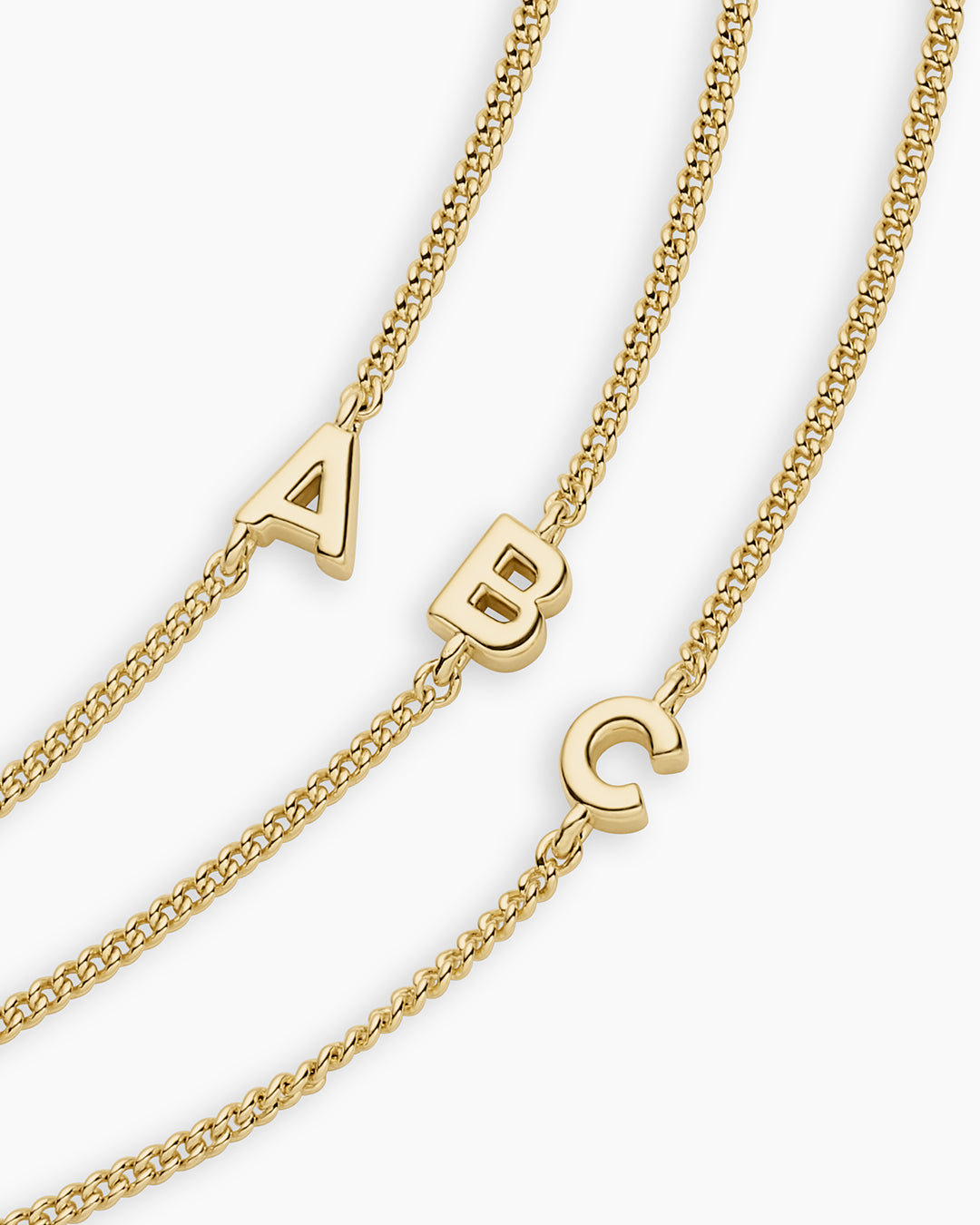 18k gold plated alphabet bracelet