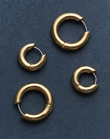 gold plated hoops & huggies