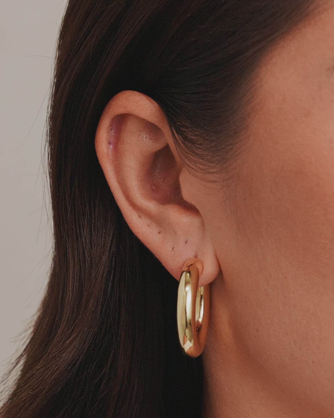 Lou Statement Hoops || option::18k Gold Plated