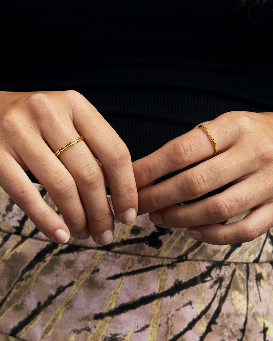 G Ring set || option::18k Gold Plated