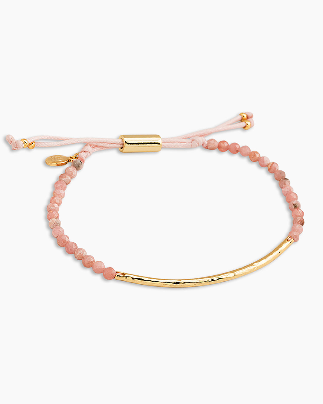 Power Gemstone Bracelet for Compassion || option::18k Gold Plated, Rhodochrosite