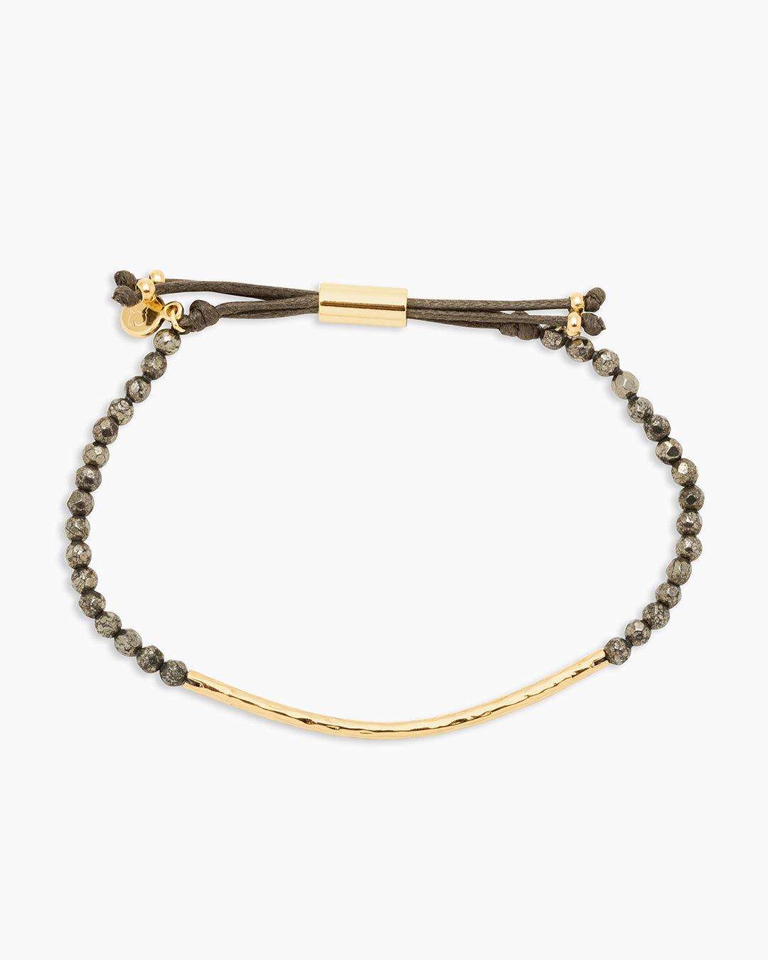 Power Gemstone Bracelet for Strength || option::18k Gold Plated, Pyrite