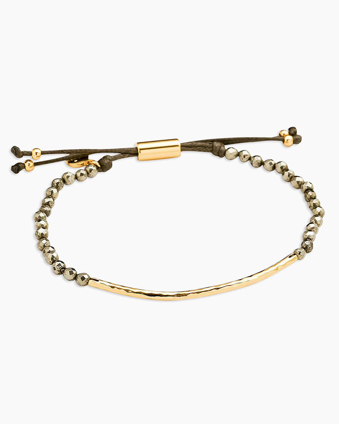 Power Gemstone Bracelet for Strength || option::18k Gold Plated, Pyrite