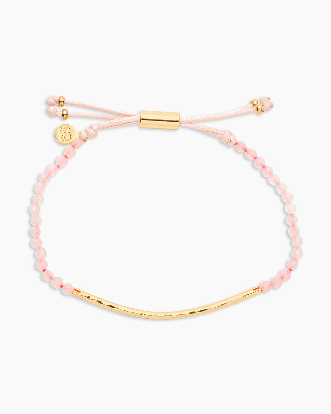 Power Gemstone Bracelet for Love || option::18k Gold Plated, Rose Quartz