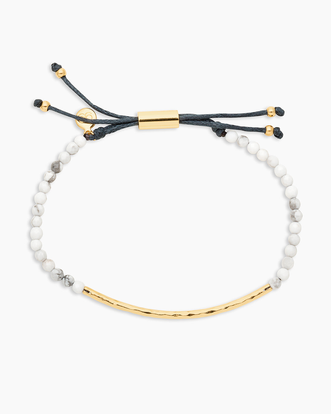 Power Gemstone Bracelet for Calming || option::18k Gold Plated, Howlite