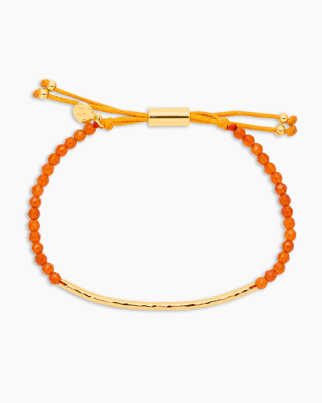 Power Gemstone Bracelet for Confidence || option::18k Gold Plated, Orange Agate