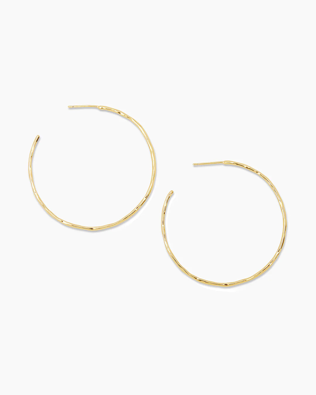 Taner Thin hoops, medium sized hoops || option::18k Gold Plated