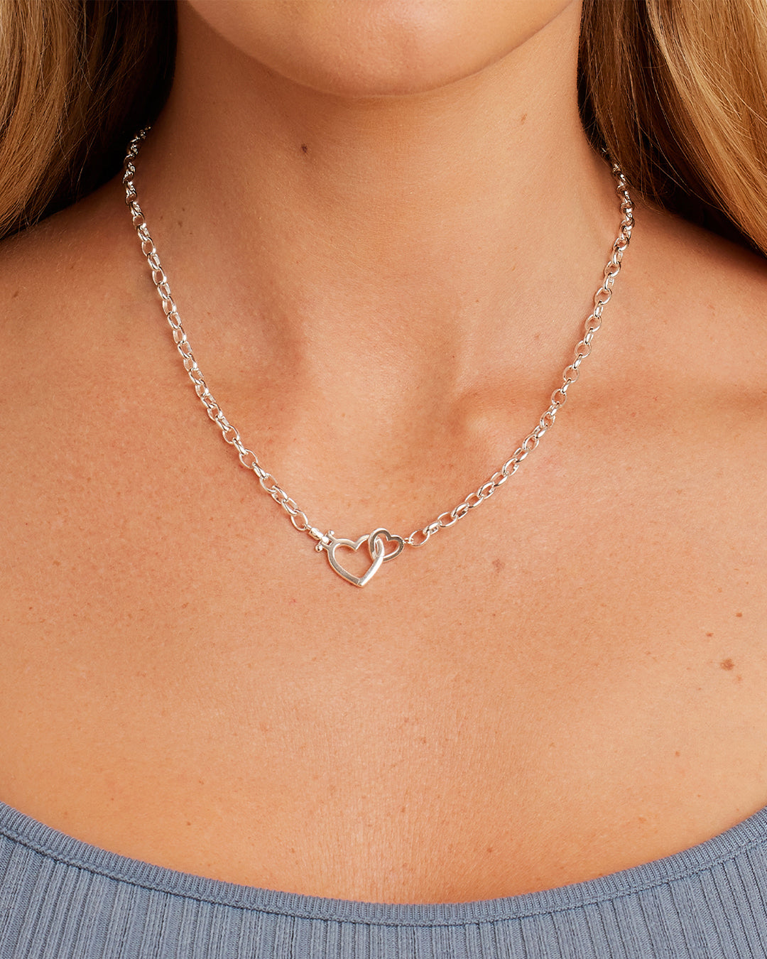 Parker Heart Necklace || option::Silver Plated