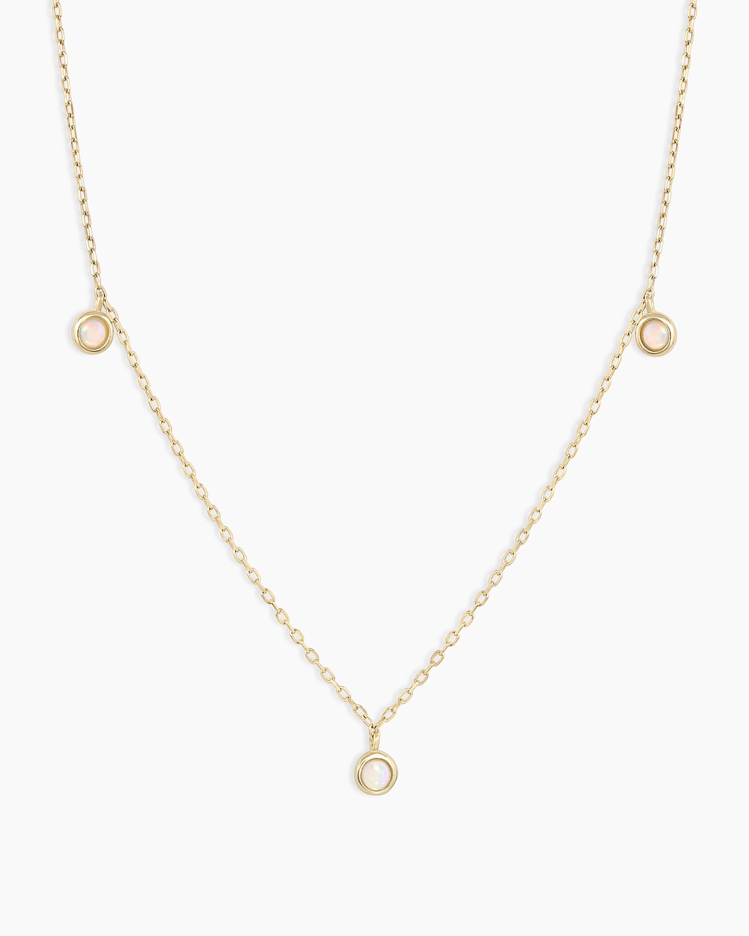 Opal Trio Necklace || option::14k Solid Gold