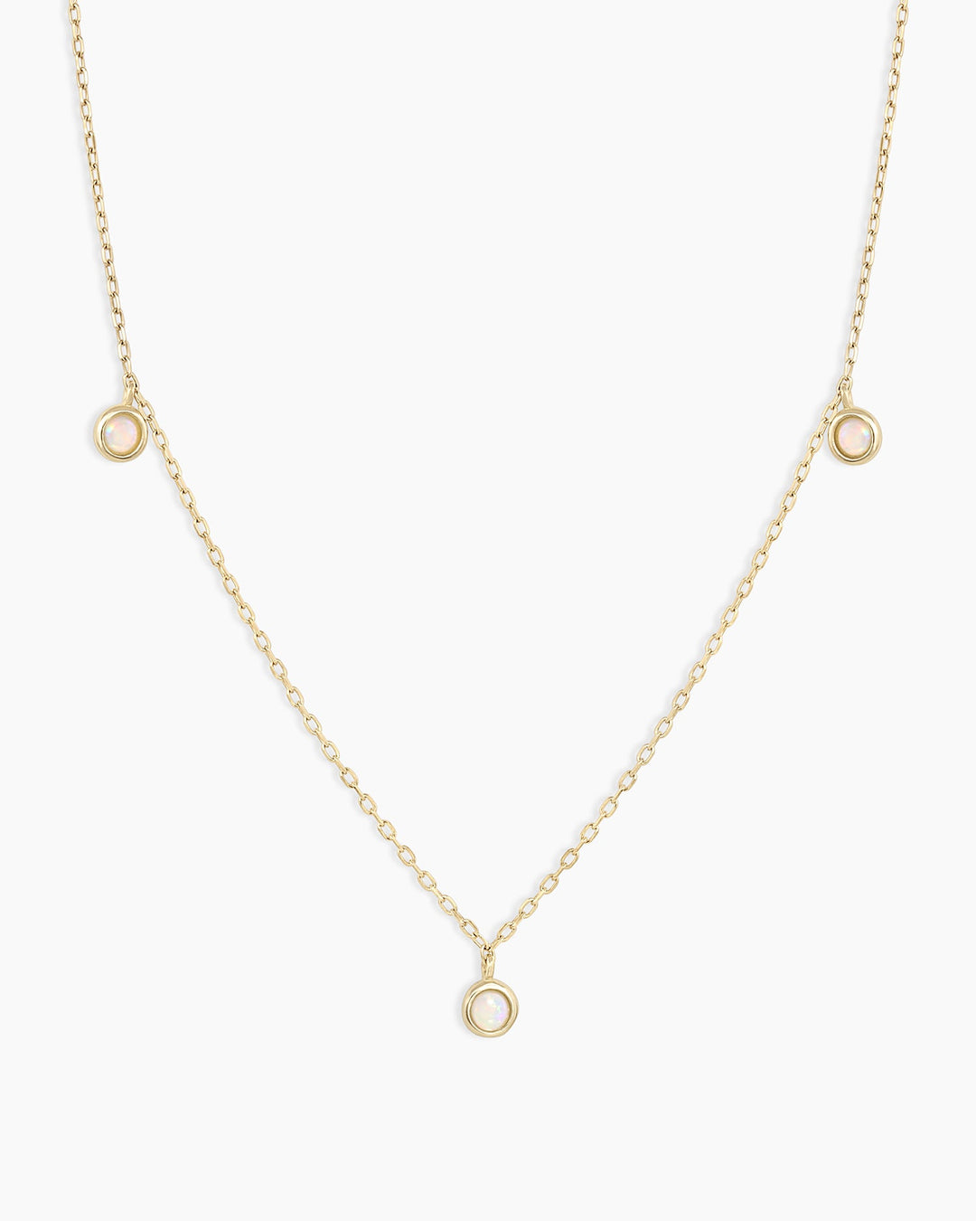 Opal Trio Necklace || option::14k Solid Gold