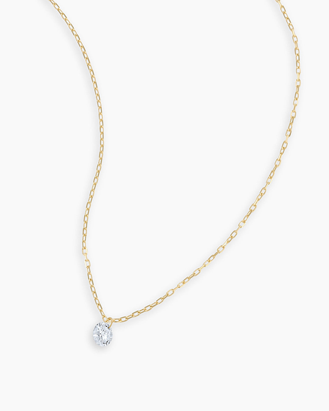 Floating Diamond Necklace || option::18k Solid Gold