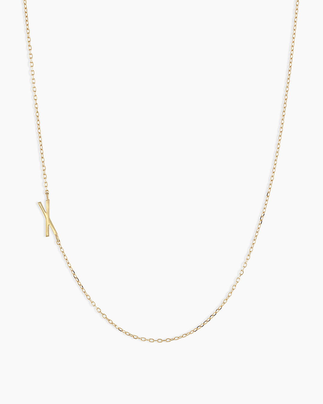 Alphabet Necklace  || option::14k Solid Gold, X