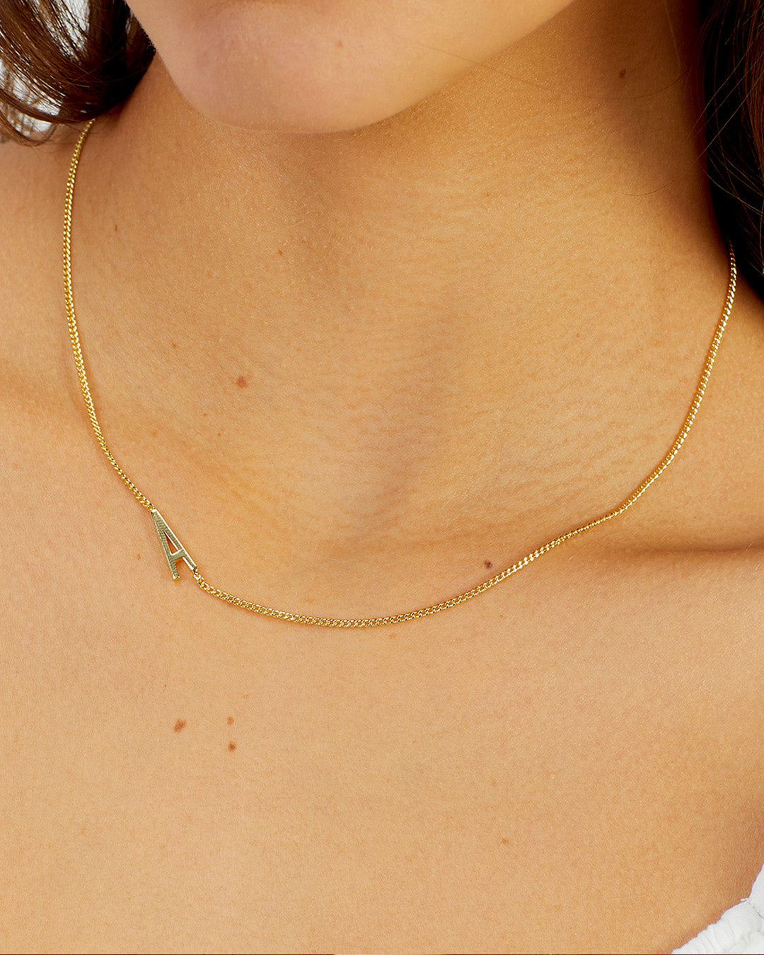 Wilder Alphabet Necklace Alphabet Necklace #A || option::18k Gold Plated, A