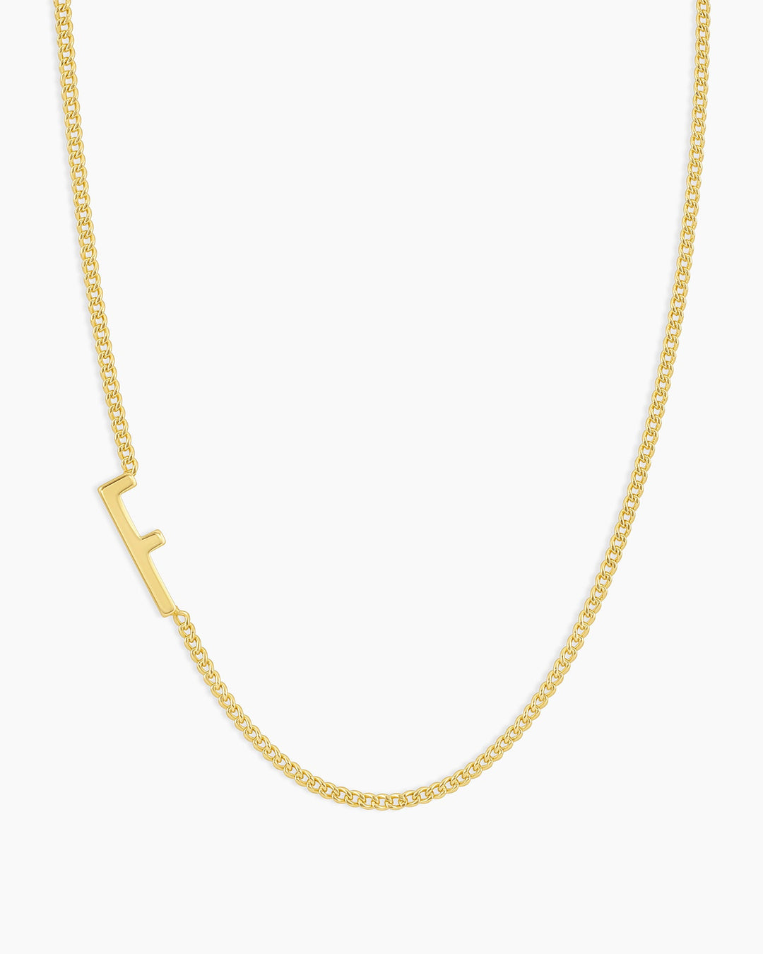 Wilder Alphabet Necklace Alphabet Necklace #F || option::18k Gold Plated, F