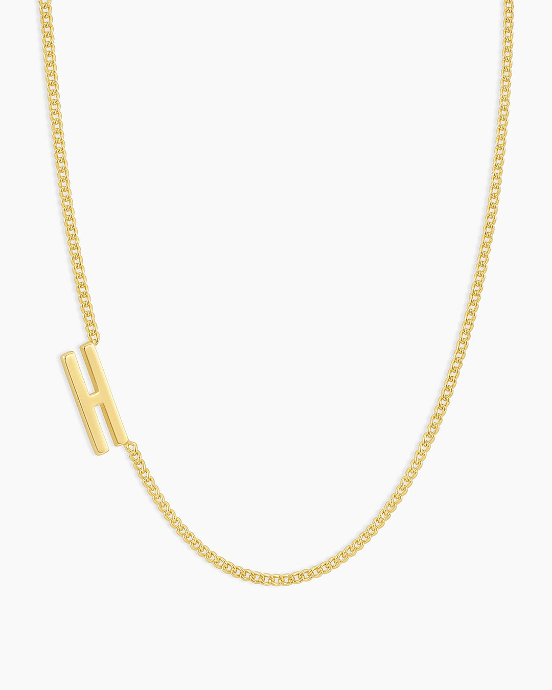 Wilder Alphabet Necklace Alphabet Necklace #H || option::18k Gold Plated, H