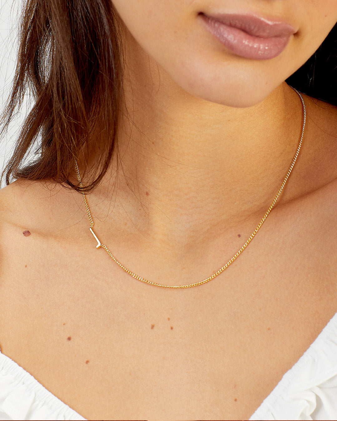 Wilder Alphabet Necklace Alphabet Necklace #J || option::18k Gold Plated, J