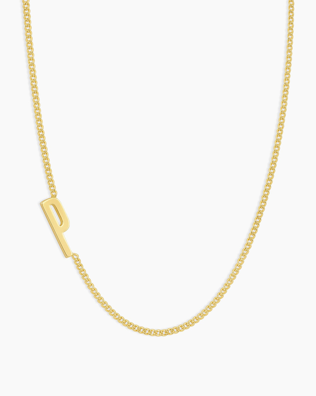 Wilder Alphabet Necklace Alphabet Necklace #P || option::18k Gold Plated, P