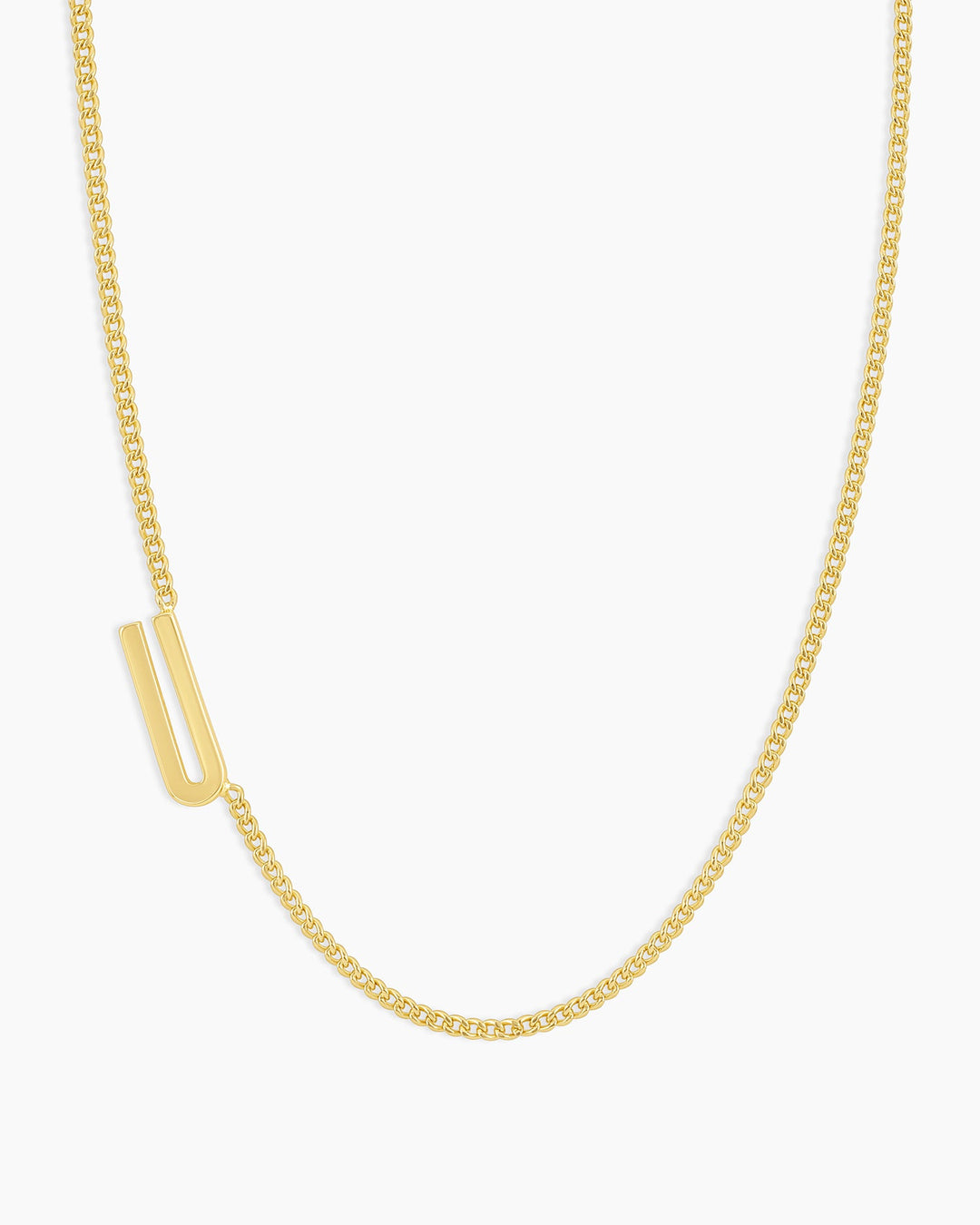 Wilder Alphabet Necklace Alphabet Necklace #U || option::18k Gold Plated, U