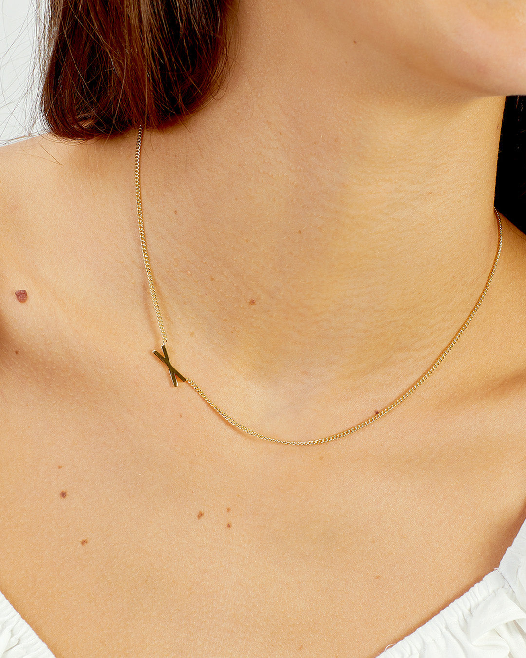 Wilder Alphabet Necklace Alphabet Necklace #X || option::18k Gold Plated, X