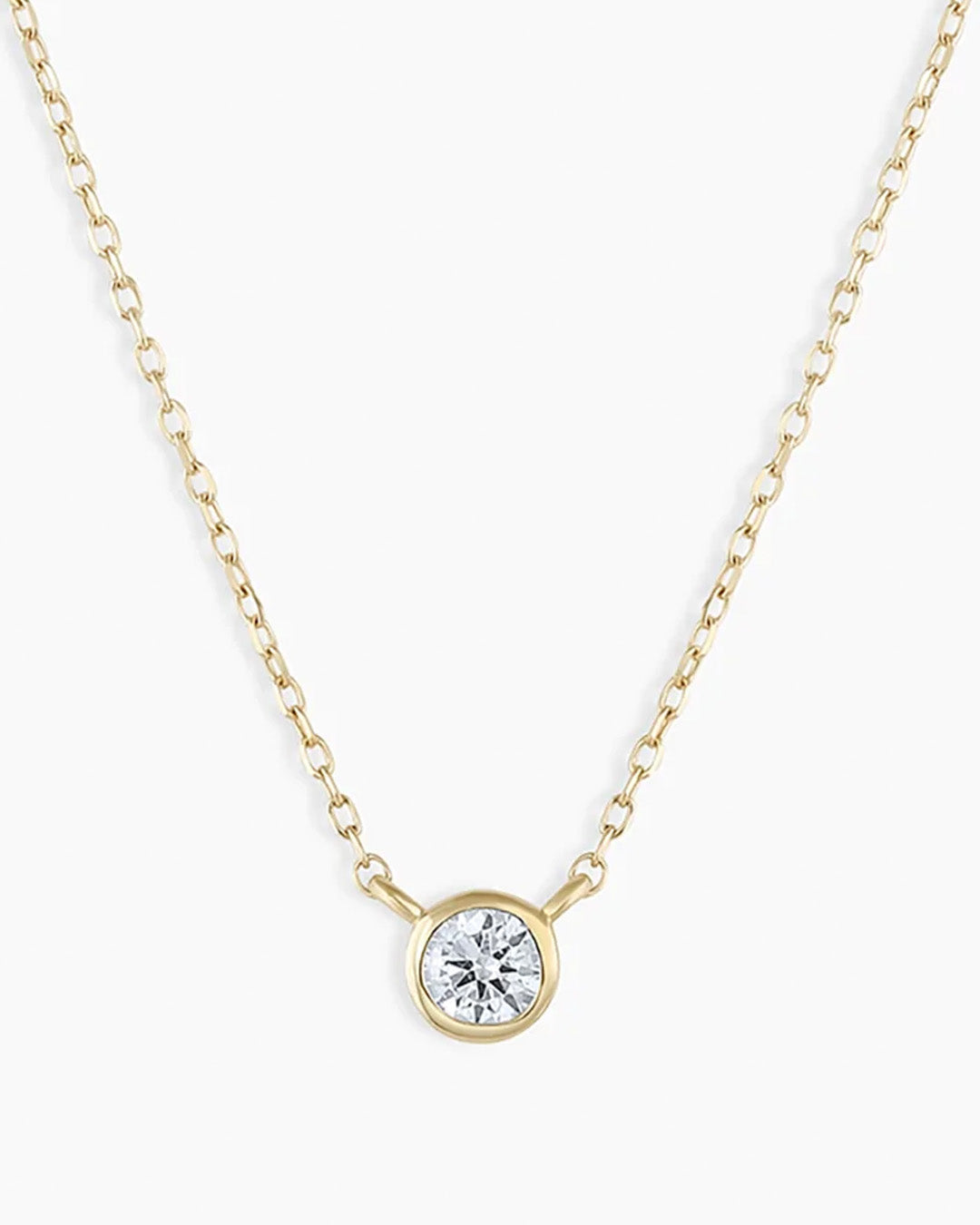 Classic  Diamond Necklace || option::14k Solid Gold