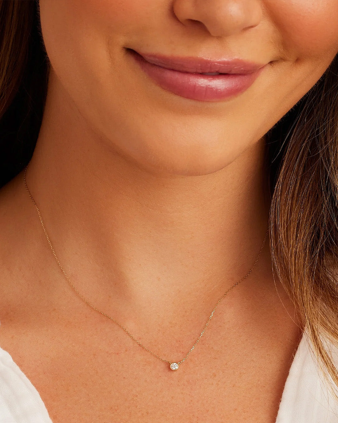 Classic Diamond Necklace || option::14k Solid Gold