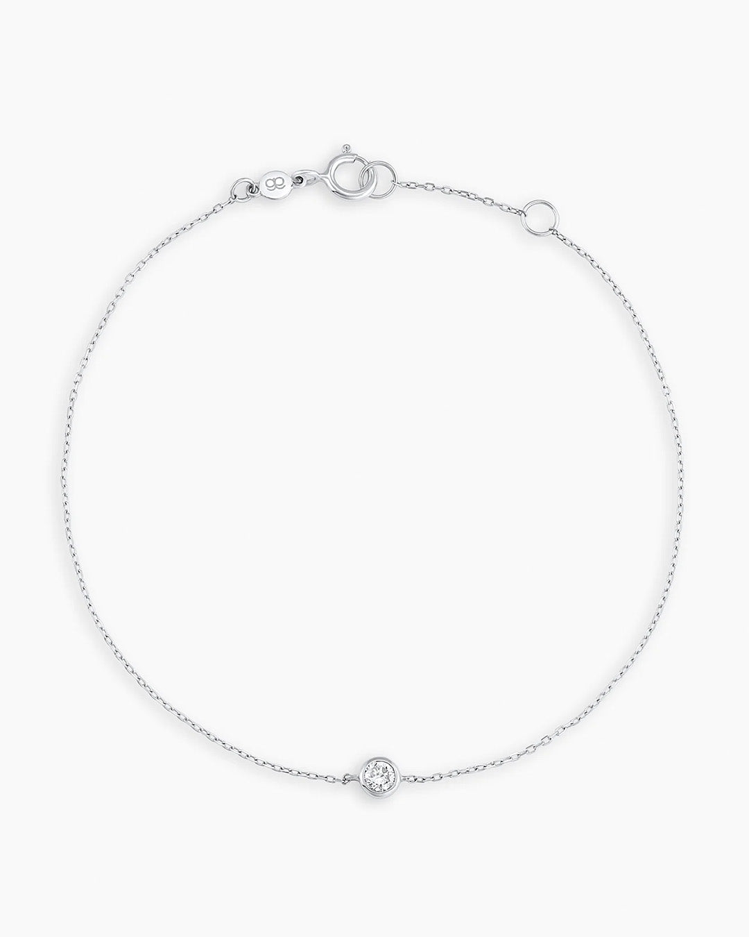 Classic  Diamond tennis bracelet   || option::14k Solid White Gold