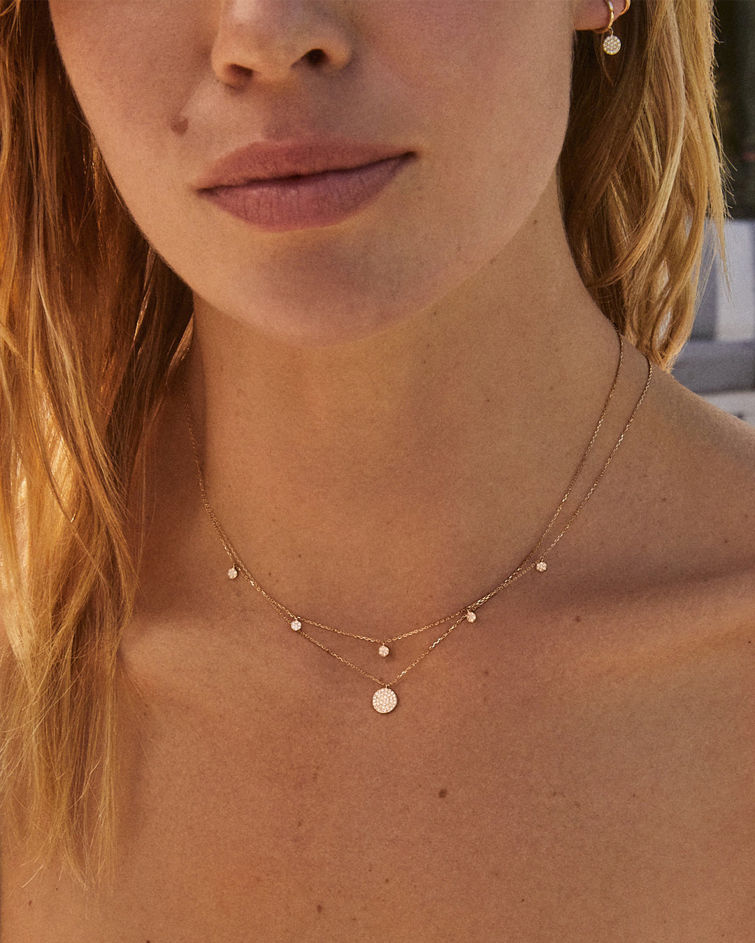 Diamond Pavé NecklaceDiamond Necklace || option::14k Solid Gold