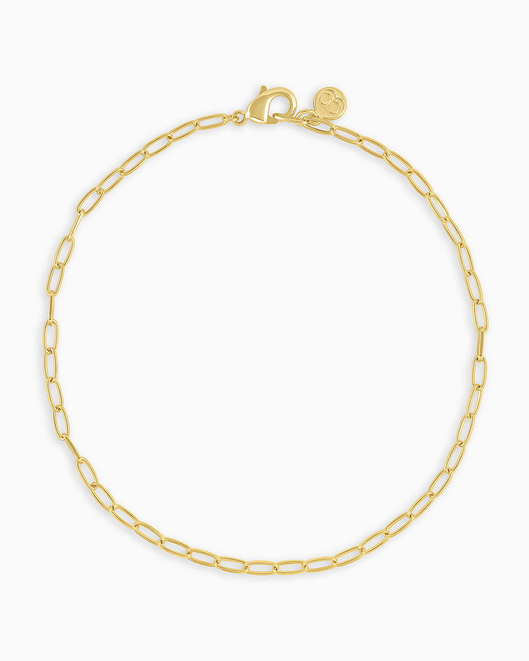 Parker Mini Anklet chain link anklet || option::18k Gold Plated