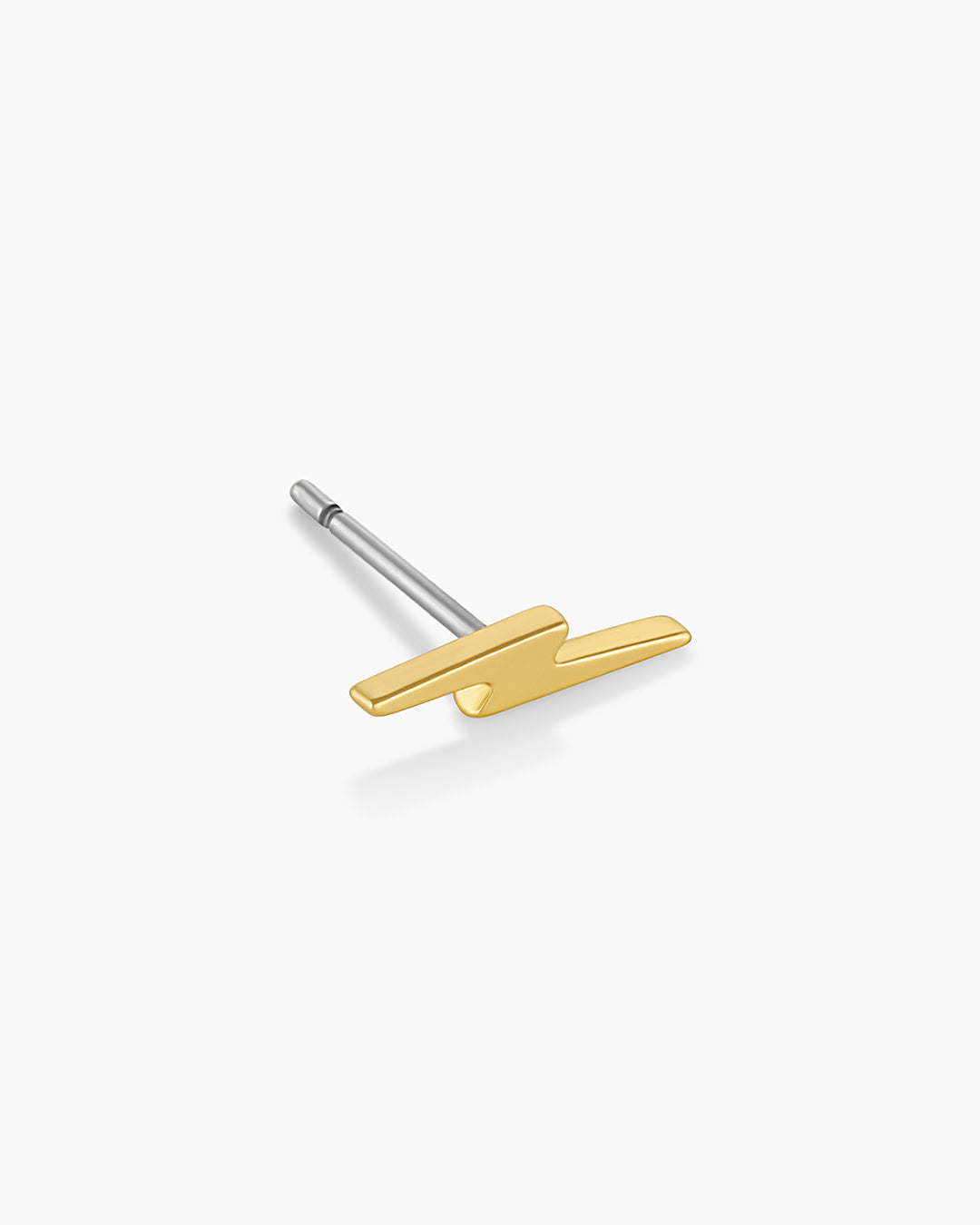 Lightning Charm Stud || option::18k Gold Plated, Lightning