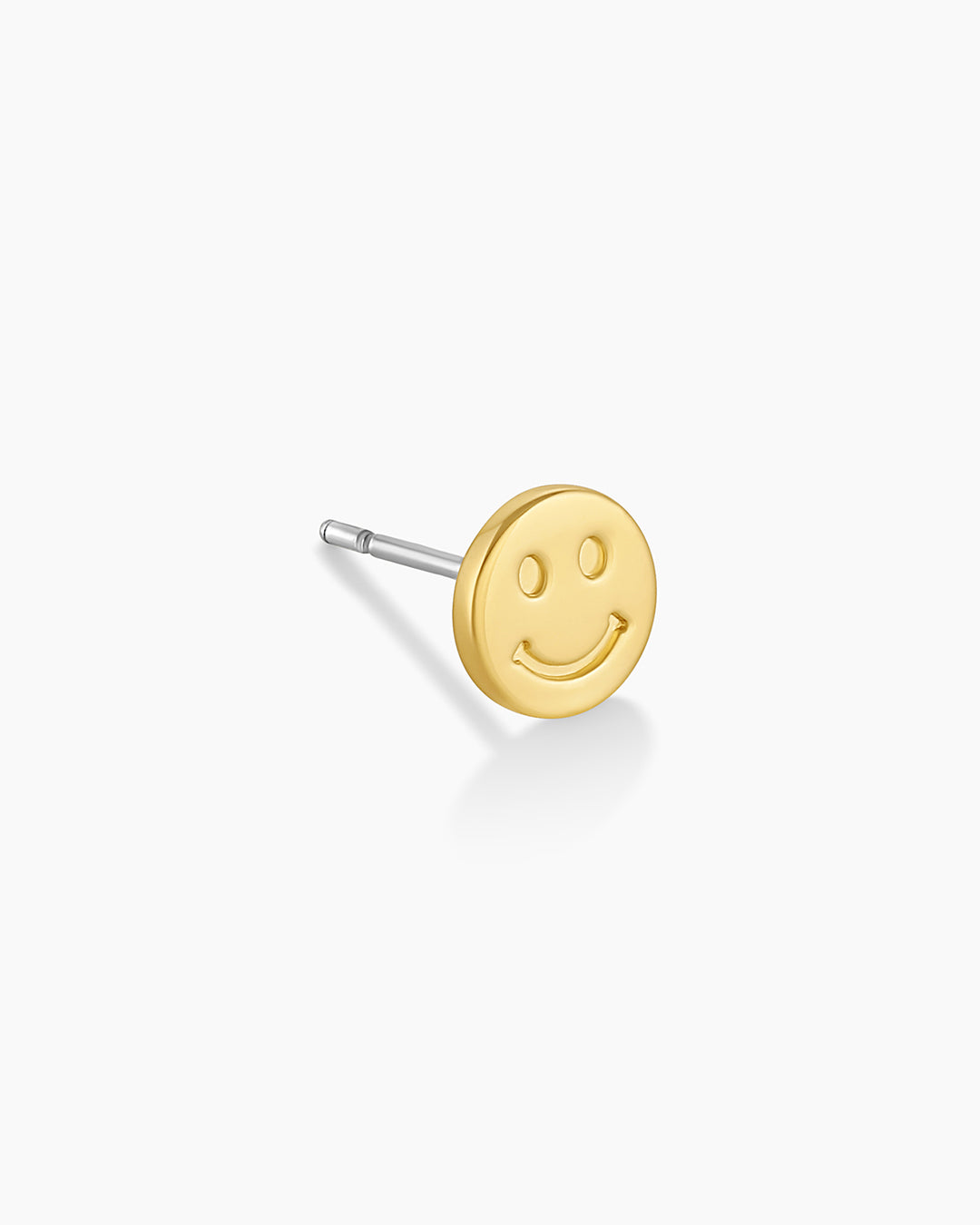 Smiley Charm Stud || option::18k Gold Plated