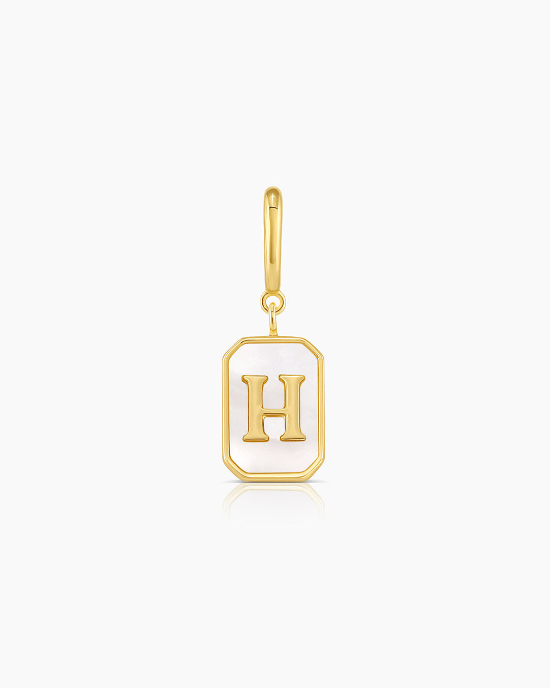 Vintage Alphabet Parker Charm #H || option::18k Gold Plated, H