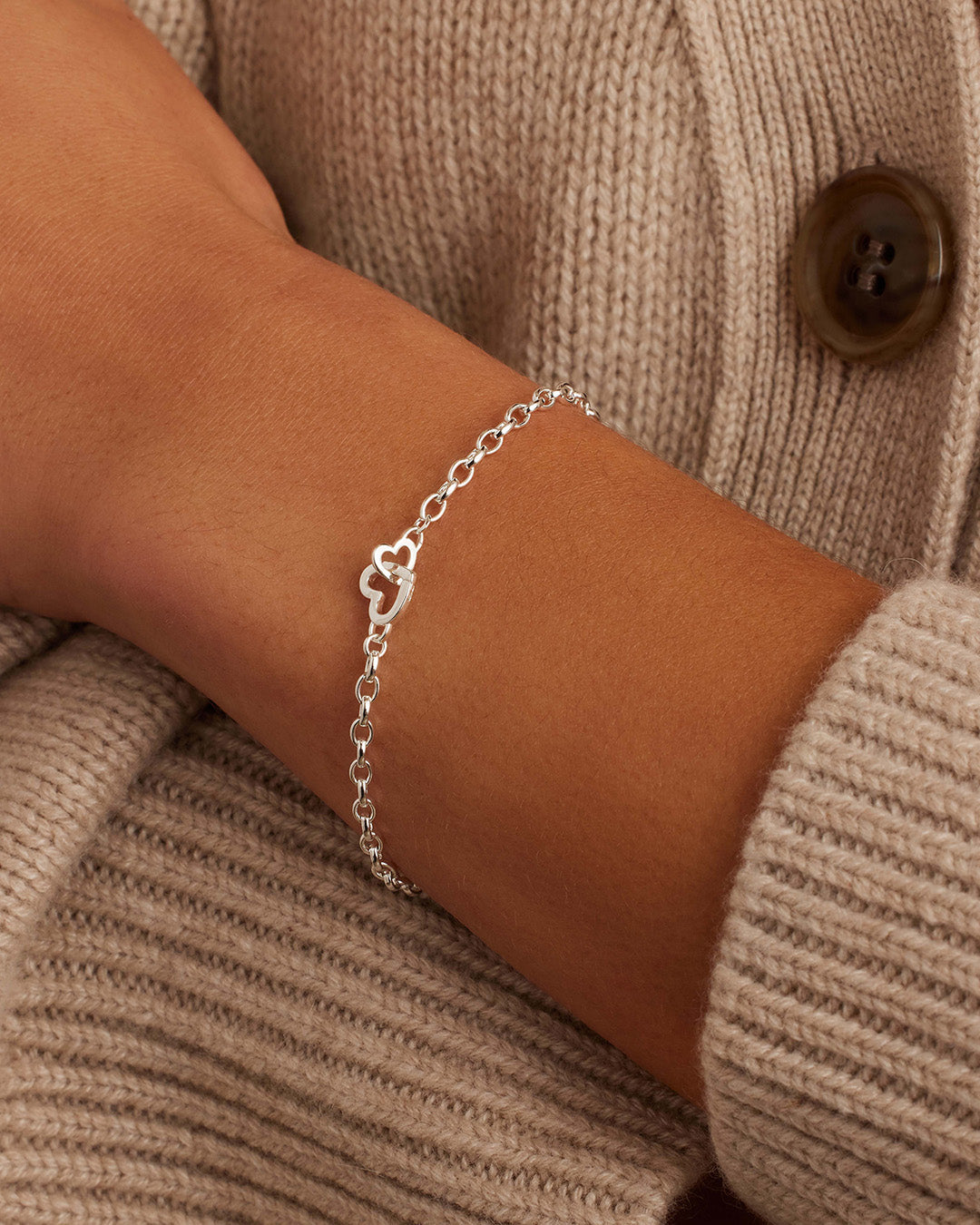 Parker Heart Mini Bracelet || option::Silver Plated