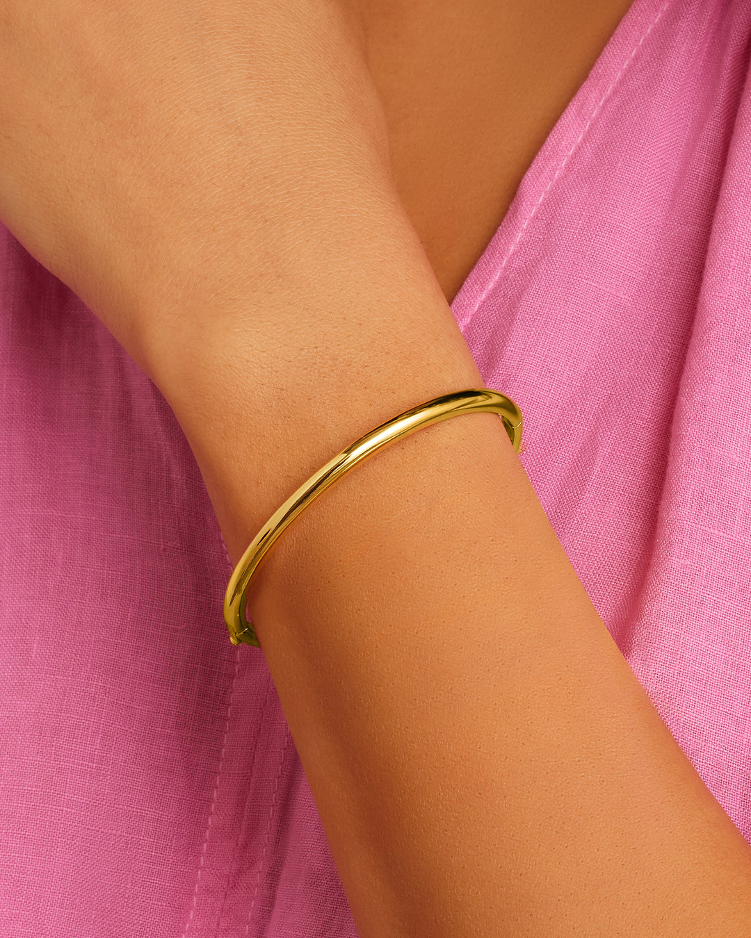 Paseo Cuff (4mm) || option::18k Gold Plated, 4mm