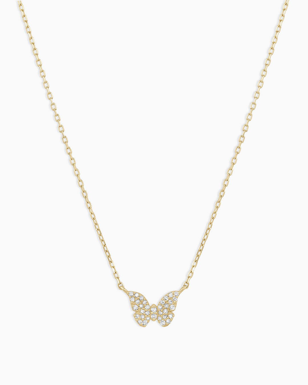 DiamondButterfly Necklace || option::14k Solid Gold