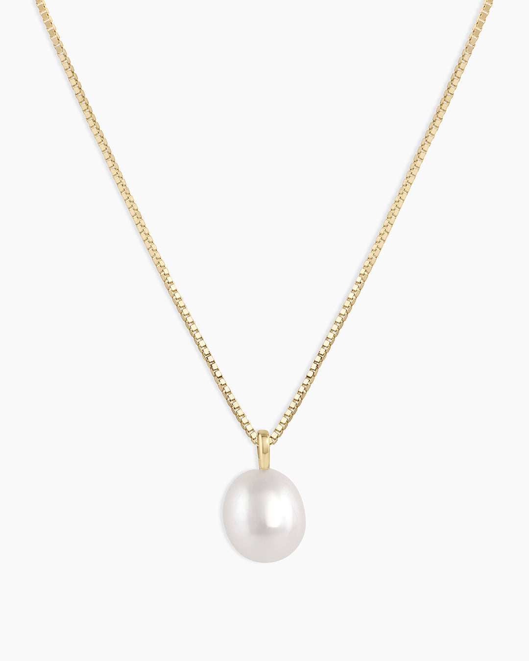 Pearl Charm Necklace || option::14k Solid Gold