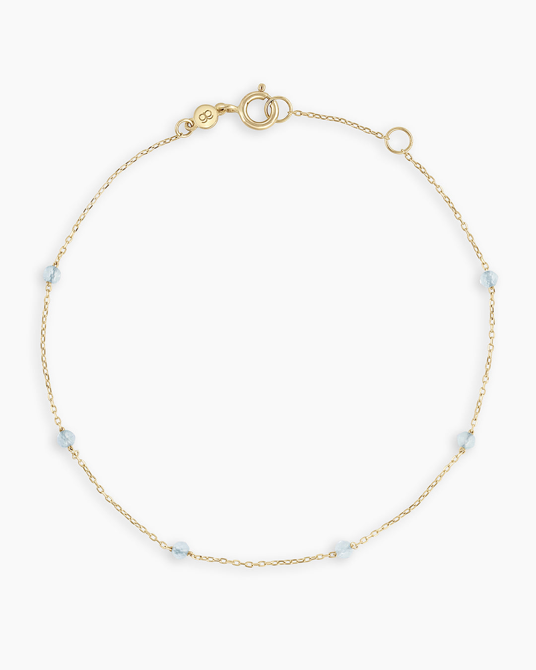 Aquamarine Newport Bracelet || option::14k Solid Gold, Aquamarine - March